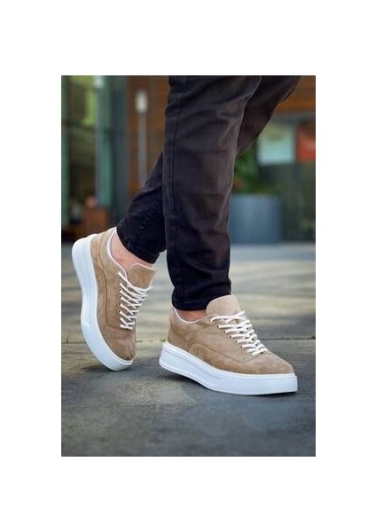 KB-005 Kuback Vizon Süet Bağcıklı Günlük Erkek Ayakkabı modelleri