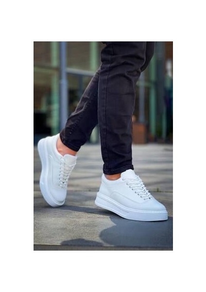KB-005 Kuback Beyaz Cilt Bağcıklı Günlük Erkek Ayakkabı modelleri