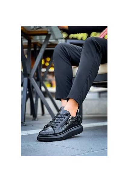 KB-309 Kuback Kömür Fermuar ve Bağcıklı Günlük Erkek Ayakkabı