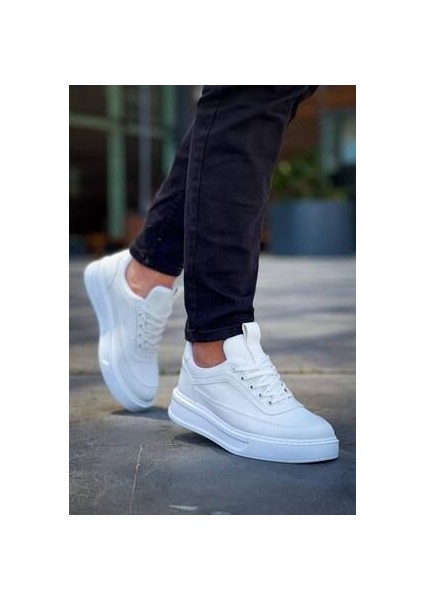 KB-006 Kuback Beyaz Cilt Yüksek Taban Bağcıklı Günlük Erkek Ayakkabı fiyatları