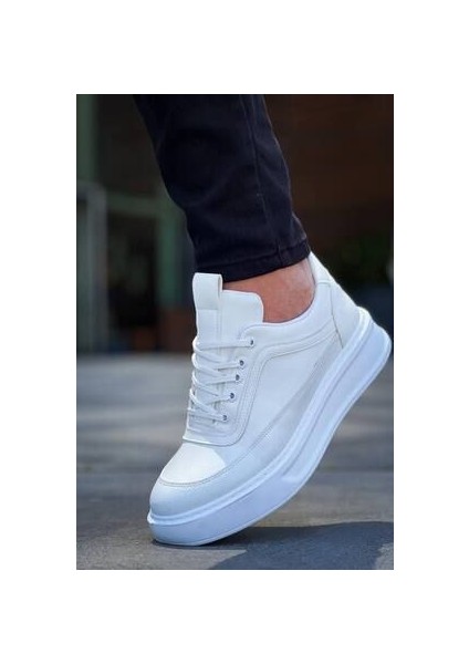 KB-006 Kuback Beyaz Cilt Yüksek Taban Bağcıklı Günlük Erkek Ayakkabı fırsatları