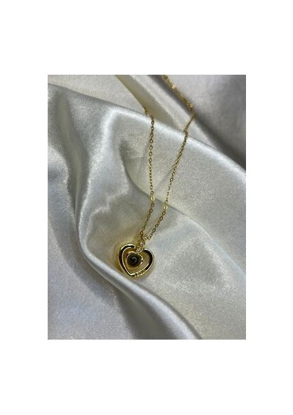 Çelik Gold 100 Dilde Seni Seviyorum Kolye