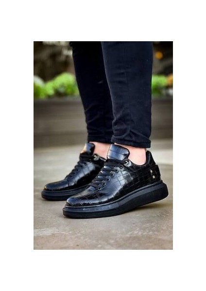 KB047 Kuback Kömür Crocodile Günlük Erkek Ayakkabı
