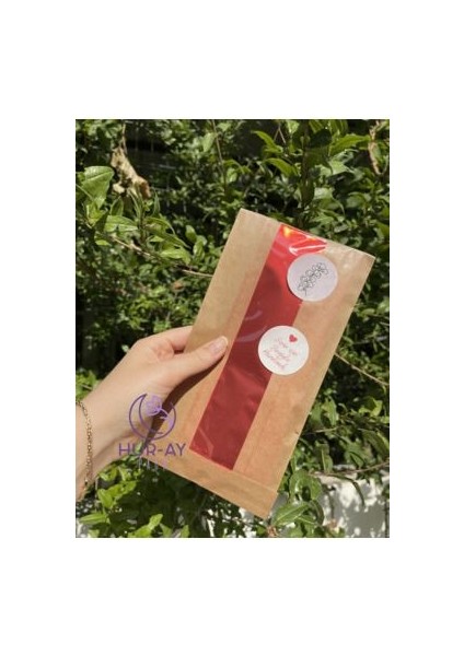 Pencereli EL YAPIMI KURABİYE POĞAÇA Kraft Paket Kağıdı- Kese Kağıdı - 12X28 cm - 10 Adet fiyatları