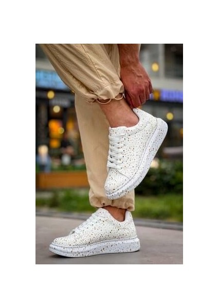 KB-X500 Kuback Beyaz Gold Bağcıklı Günlük Erkek Ayakkabı fiyatları