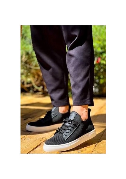 KB-110 Kuback Back Siyah Triko Yüksek Taban Bağcıklı Günlük Erkek Ayakkabı fiyatları