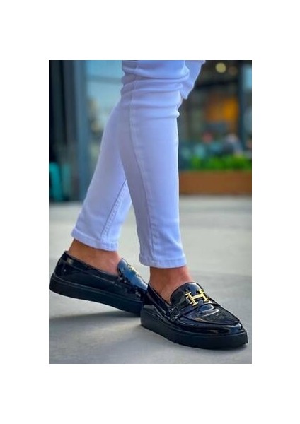 KB-027 Kuback Bağcıksız Kömür Rugan H Günlük Erkek Ayakkabı fırsatları