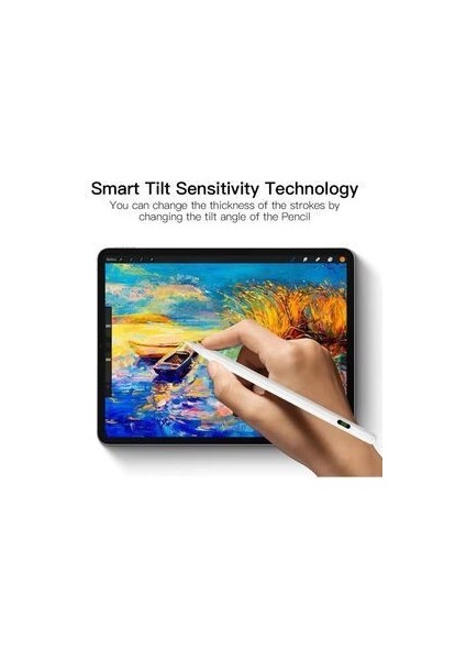 Apple Ipad Uyumlu LED Sarj Göstergeli Avuç Içi Red Özellikli Dokunmatik Tablet Kalem