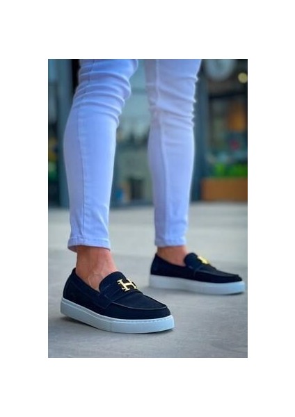 KB-027 Kuback Bağcıksız Siyah Süet H Günlük Erkek Ayakkabı