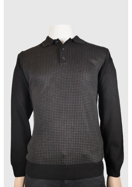 244701706 Nehir Polo Yaka Triko Siyah