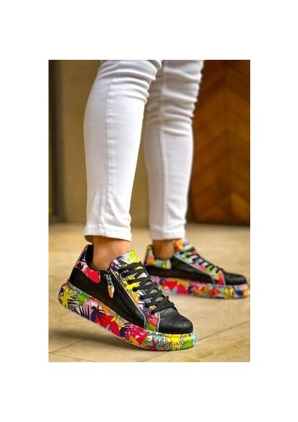 Kb-02 Kuback Bağcıklı Crocodile Siyah Kırmızı Günlük Erkek Ayakkabı modelleri