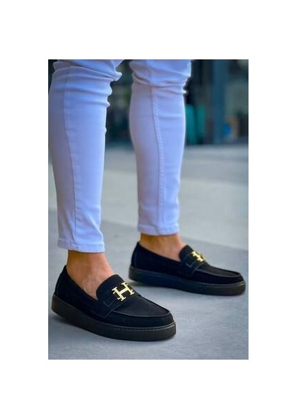 KB-027 Kuback Bağcıksız Kömür Süet H Günlük Erkek Ayakkabı