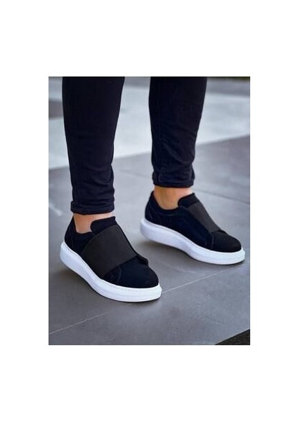 KB-040 Kuback Siyah Süet Lastikli Günlük Erkek Ayakkabı modelleri