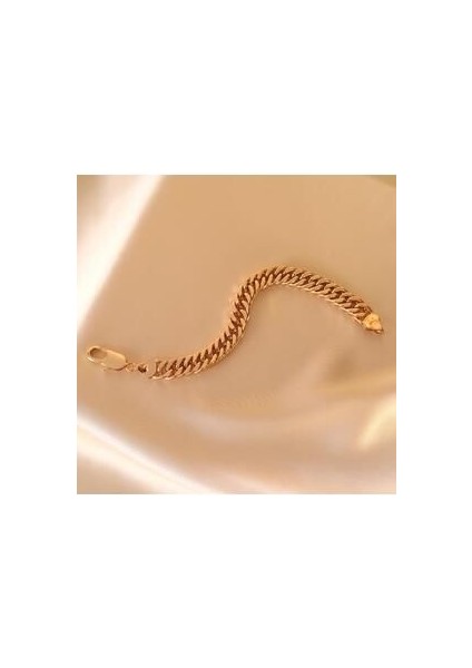 Çelik Kadın Bileklik, Kalın Zincir, Gold Renk No:46 fiyatları
