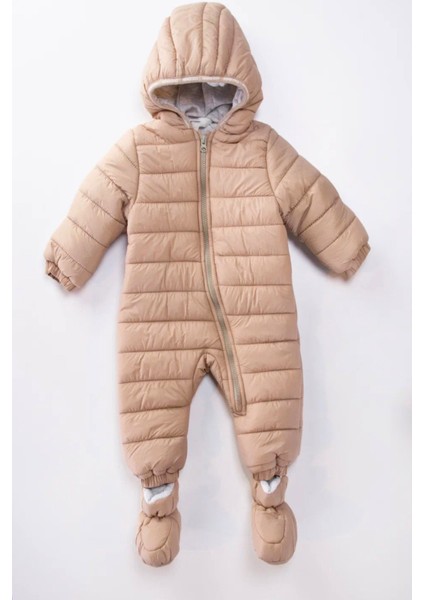 Yeni Sezon Kışlık Ünisex Bebek Kapüşonlu 6-24 Ay Bebek Kozmonot Astronot Tulum
