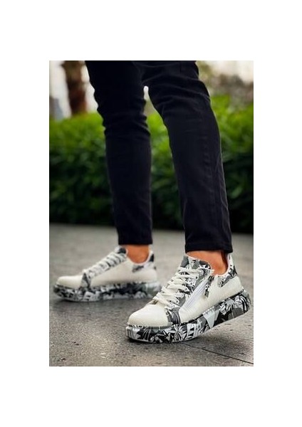 Kb-02 Kuback Bağcıklı Crocodile Beyaz Siyah Günlük Erkek Ayakkabı fırsatları