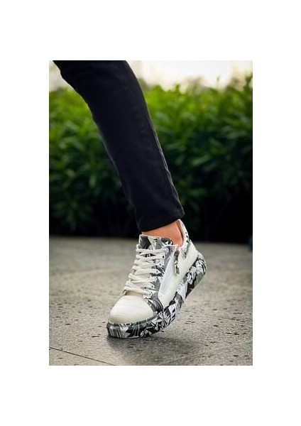 Kb-02 Kuback Bağcıklı Crocodile Beyaz Siyah Günlük Erkek Ayakkabı indirimleri