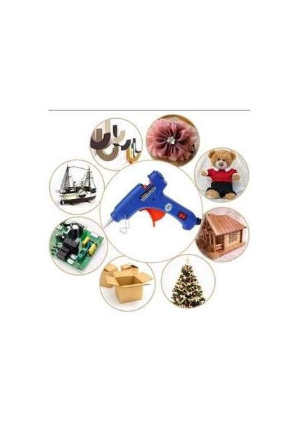 Dhgl Sıcak Silikon Işıklı Tetikli Mum Tutkal Tabancası 20W modelleri