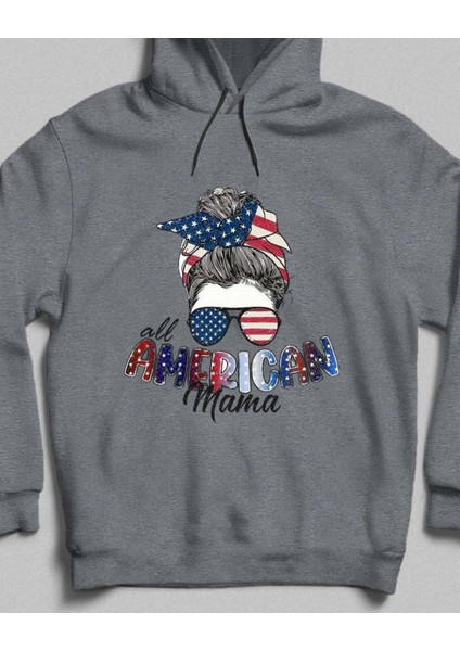 American Mama Sweatshirt Koyu Gri