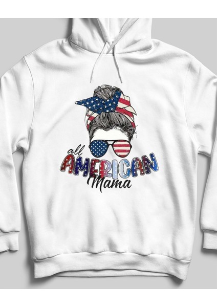 American Mama Sweatshirt Kırmızı