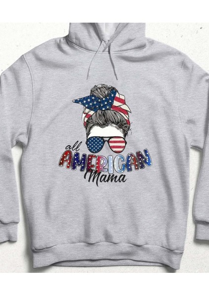 American Mama Sweatshirt Kırmızı