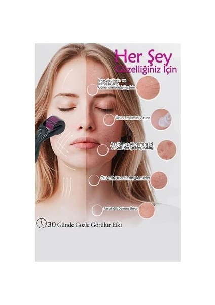 Efege Dermaroller Saç Çıkarma Tarağı Iğneli Tarak Saç Rulosu Roller 0,50 mm Yüz Bakım Cilt Bakım Kozmetik fırsatları