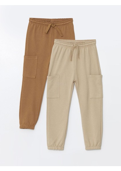 Lcw Kids Beli Lastikli Basic Erkek Bebek Jogger Eşofman Alt 2'li
