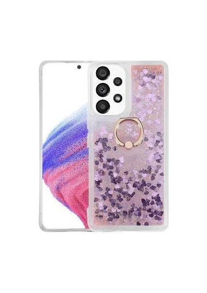 Samsung Galaxy A13 4g Kılıf Sulu Simli Akışkan Silikon