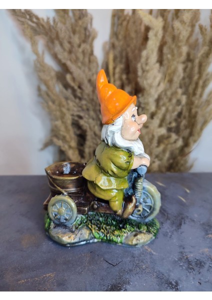 Bisikletli Sevimli Cüce Dekoratif Obje & Biblo Model 1