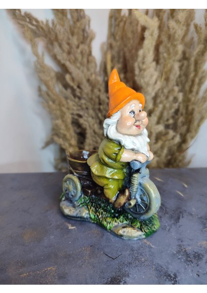 Bisikletli Sevimli Cüce Dekoratif Obje & Biblo Model 1 modelleri