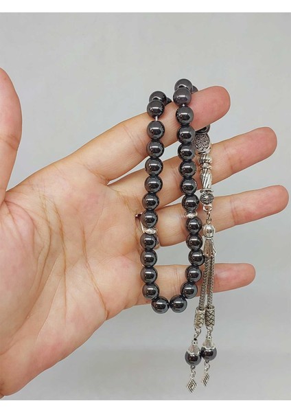 Hematit Taşı Tesbih 33LÜK 8mm (3614)