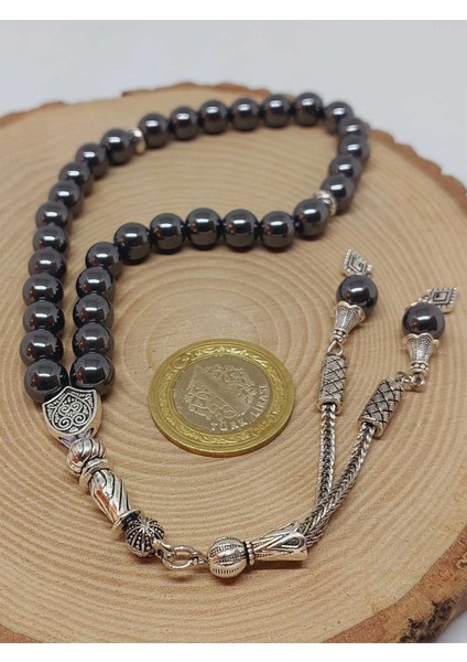 Hematit Taşı Tesbih 33LÜK 8mm (3614) indirimleri