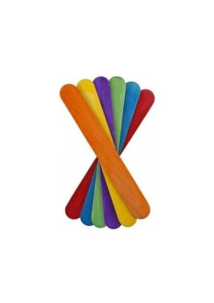 Ahşap Renkli Geniş Dondurma - Dil Çubuğu Abeslang 50 Adet 8681322304605