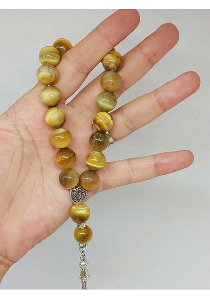 Golden Kaplangözü Taşı 17LIK Efe Tesbih 12MM (53358)