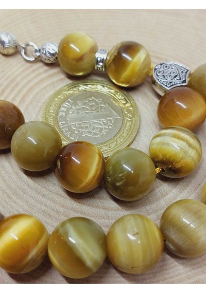 Golden Kaplangözü Taşı 17LIK Efe Tesbih 12MM (53358)