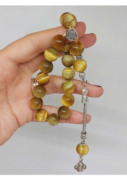 Golden Kaplangözü Taşı 17LIK Efe Tesbih 12MM (53358)