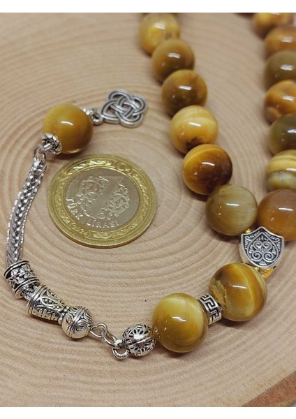 Golden Kaplangözü Taşı 17LIK Efe Tesbih 12MM (53358)