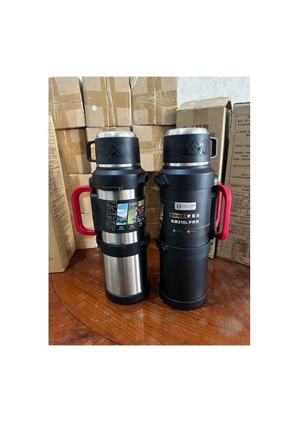 Safe 2.5 Litre Süzgeçli Termos Yüksek Kaliteli Büyük Kapasiteli Paslanmaz Çelik