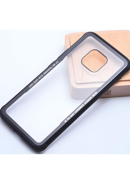 Huawei Mate 20 Pro Kılıf Kenarları Silikon Arka Kısım Temperli Cam Craft Kılıf