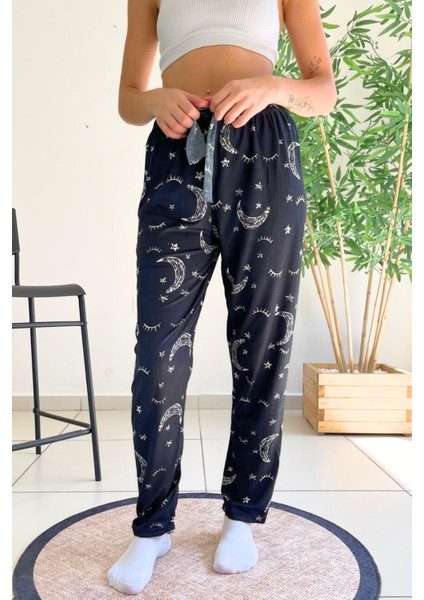 Dreamy Soft Kadife Dokulu Desenli Süet Pijama Altı Pantolon modelleri
