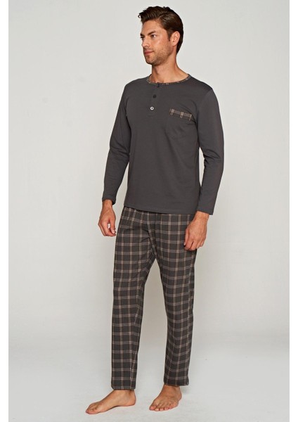 Erkek Füme Uzun Kol Pijama Takım 1768