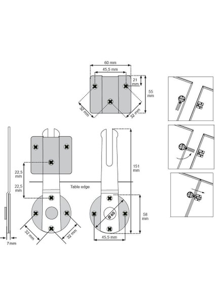 Panel Bağlantı Aparatı Kilitli