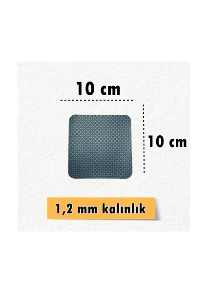 6 Adet Antrasit Kare Nokta Desenli Suni Deri Bardak Altlığı Kaydırmaz, Su Emmez 1.2 mm Kalınlık fiyatları