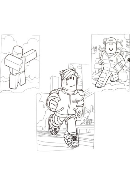 Boyama Kitabı Roblox Stickerlı Boyanıcak Sayfa Sayısı 16 modelleri