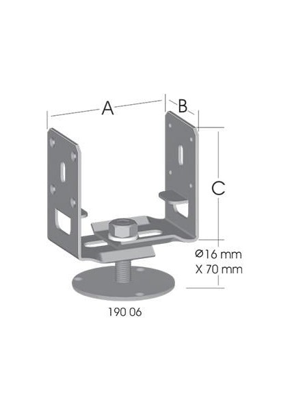 Pergola Ayağı Ayarlı Tablalı