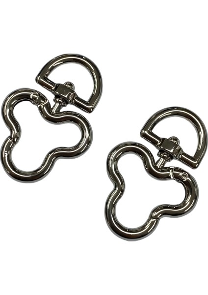 Metal Yaylı Çanta Klipsi 1 Çift 3*4 cm Lxs9