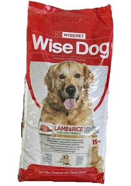 Wise Dog Kuzu Etli & Pirinçli Yetişkin Köpek Maması 15 kg x 4 Adet