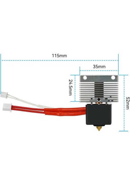 Elegoo Neptune 4-4 Pro Uyumlu Full Hotend Seti(Soğutucu Gövde Dahil)