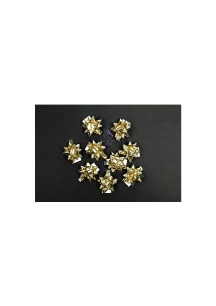 Gold Renk / Metalize Yıldız Hediye Süsü / Paketleme Rafyası fiyatları