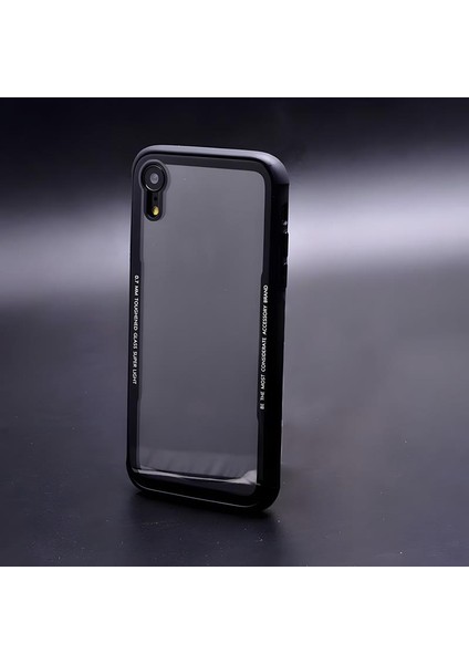 Apple iPhone Xr Kılıf Kenarları Silikon Arka Kısım Temperli Cam Craft Kılıf